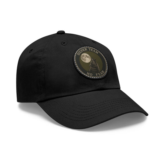 Silver Team, Dad Hat with Leather Patch