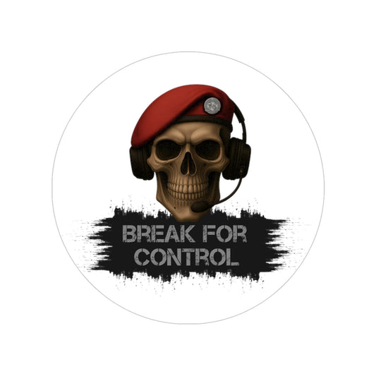 CCT Break For Control, Skull Themed Outdoor Sticker