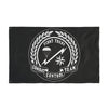 Old School - (Black & White), Double-Sided Flag