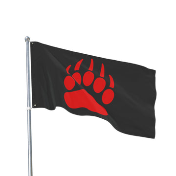 Red Team, Double-Sided Flag (Red on Black)