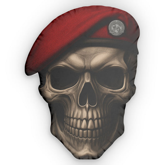 CCT Skull & Beret, Custom Shaped Pillow