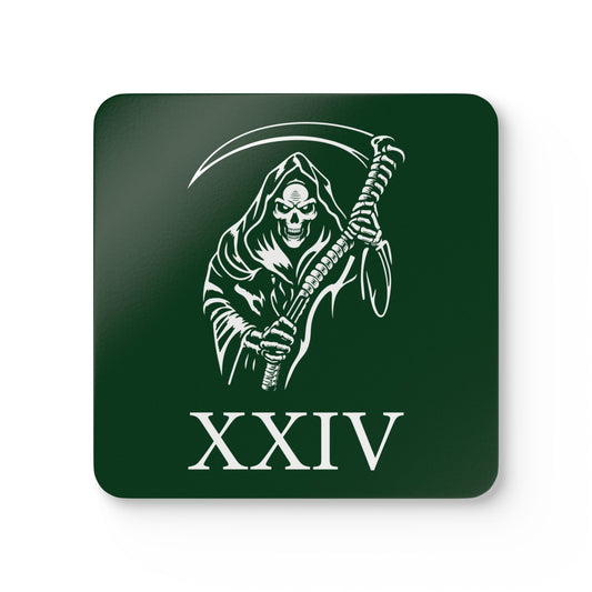 Green Team 'Reaper' - Hardboard Coasters with Cork Bottom (Set of 4)