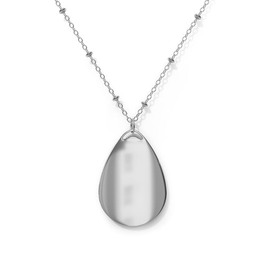CCT Flash, Elegant Oval Necklace (White Logo)