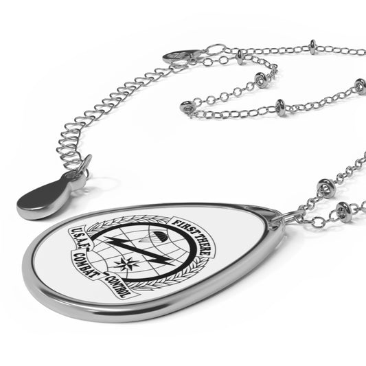 CCT Flash, Elegant Oval Necklace (Black Logo)