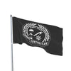 Old School - (Black & White), Double-Sided Flag