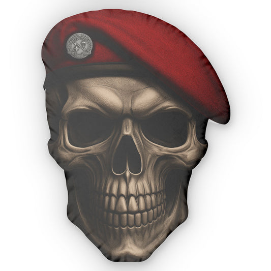 CCT Skull & Beret, Custom Shaped Pillow