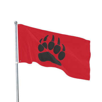 Red Team, Double-Sided Flag (Black on Red)