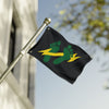 Green Feet & Lightning Bolt - Double Sided Black Flag