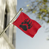 Red Team, Double-Sided Flag (Black on Red)