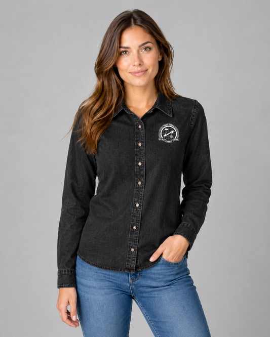 Women's Harriton Denim Long Sleeve