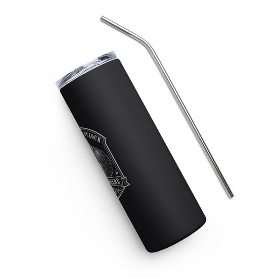 It’s Five O’Clock Somewhere stainless steel tumbler side view